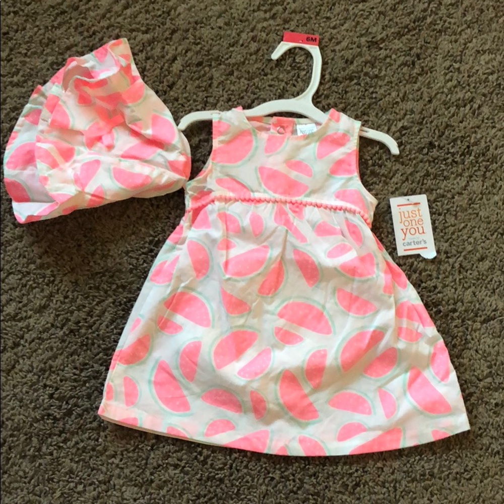 BABY Watermelon Dress and Har Set